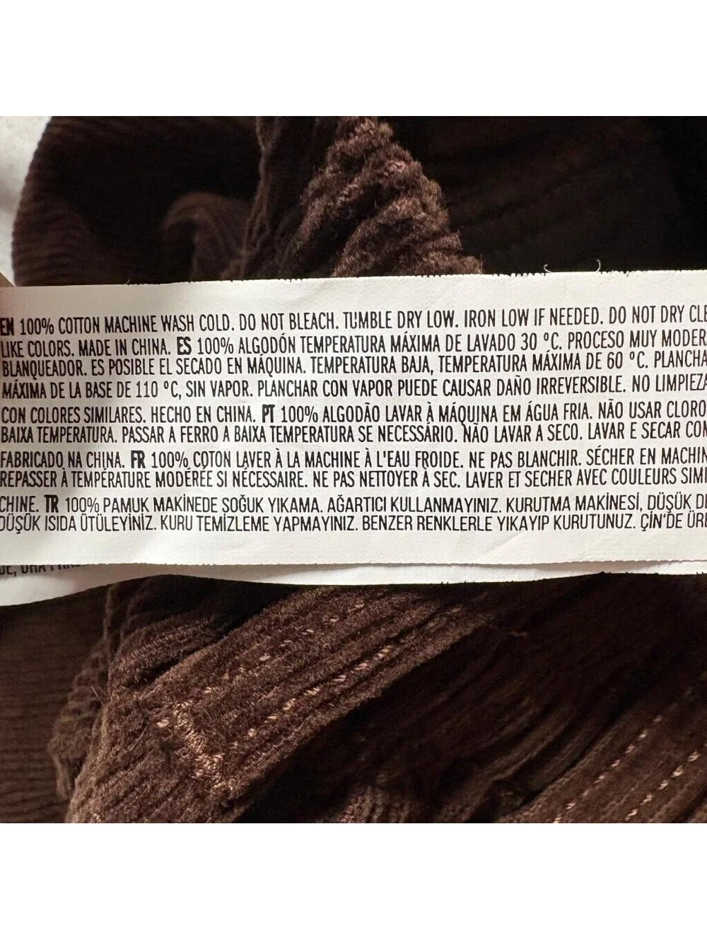 Forever 21 Corduroy Cargo Pants Womens XL Brown Wide Leg Elastic Waist Cotton